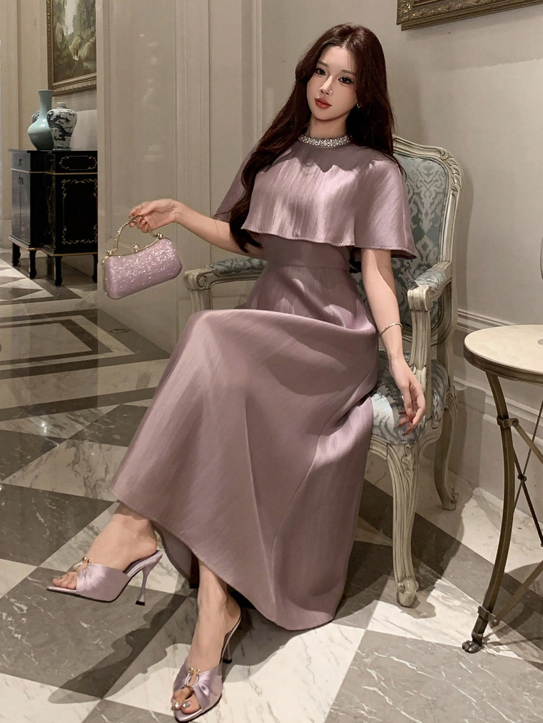 Rochie midi SHEIN, mov