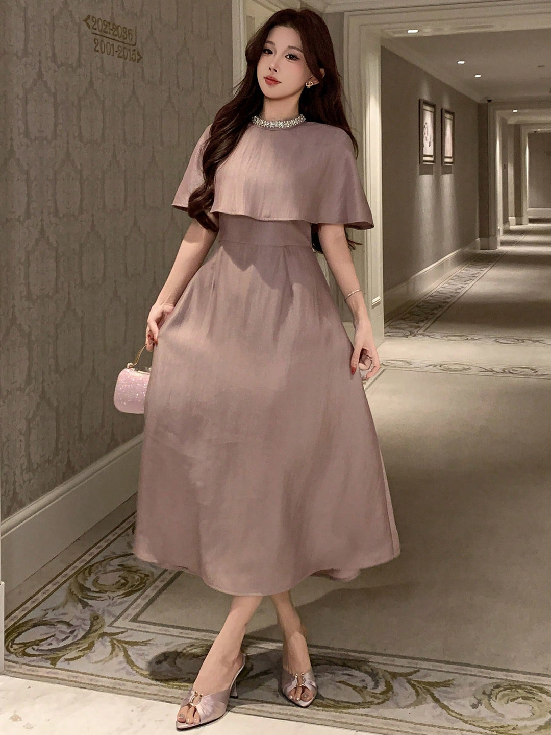 Rochie midi SHEIN, mov