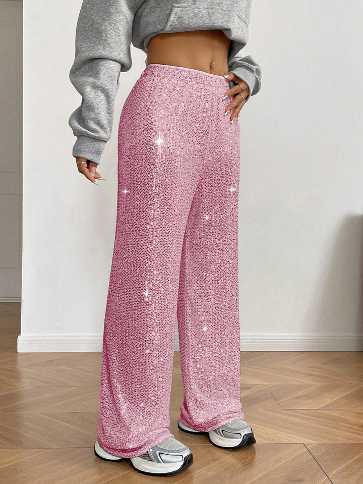 Pantaloni SHEIN, roz