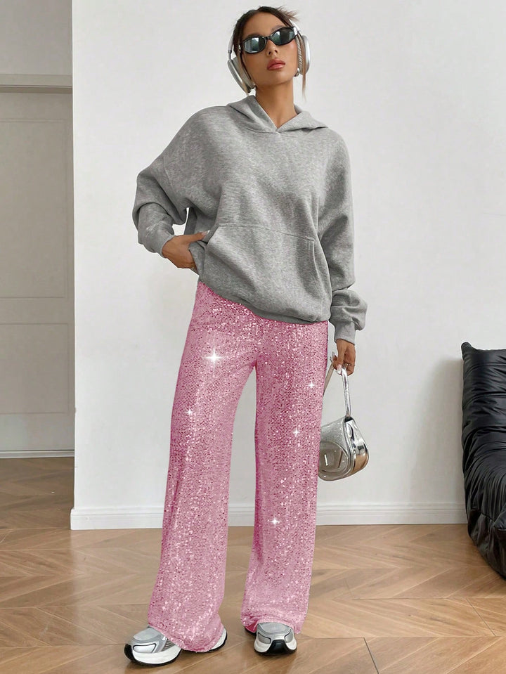 Pantaloni SHEIN, roz