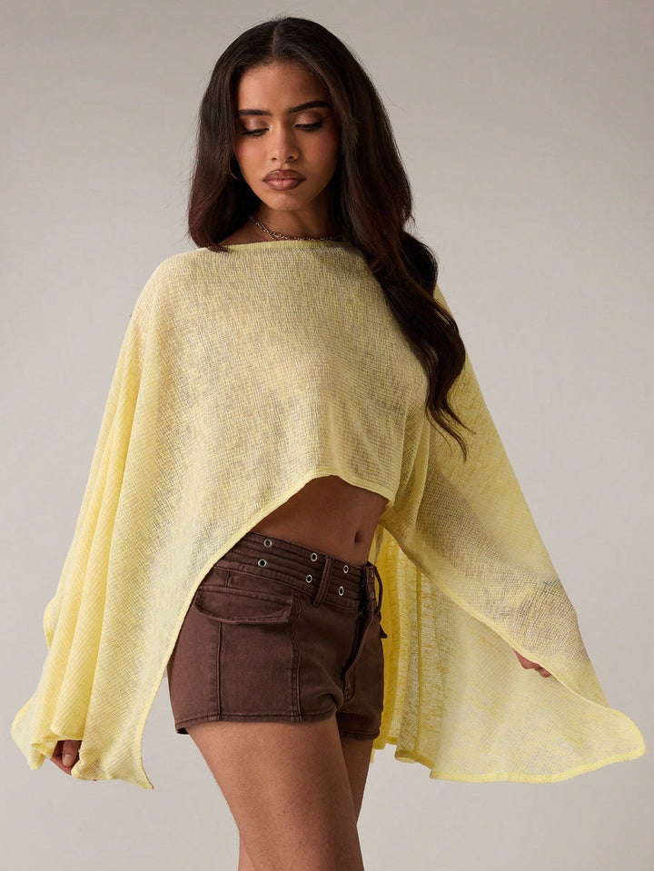 Top SHEIN, galben