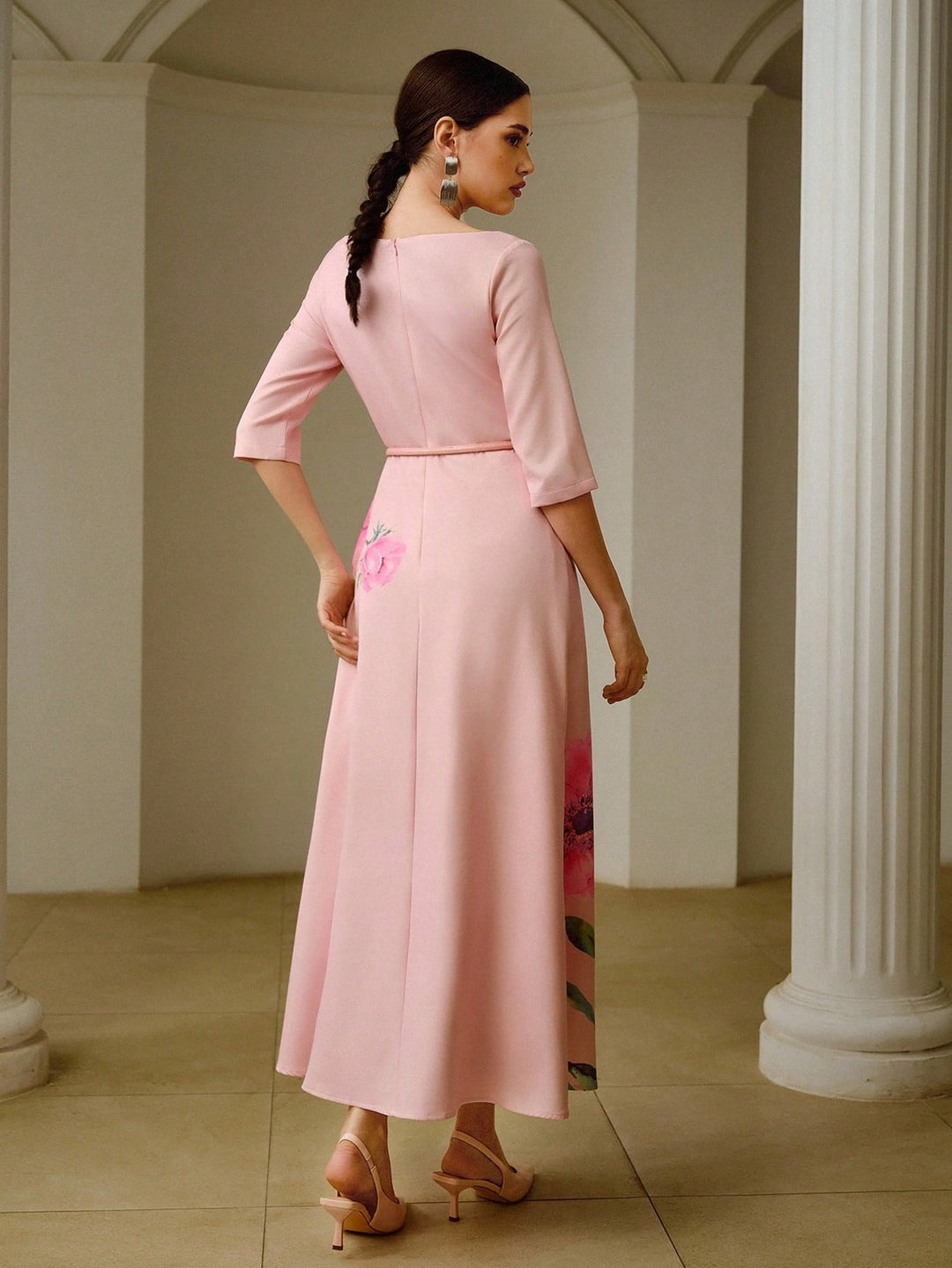 Rochie maxi SHEIN, roz