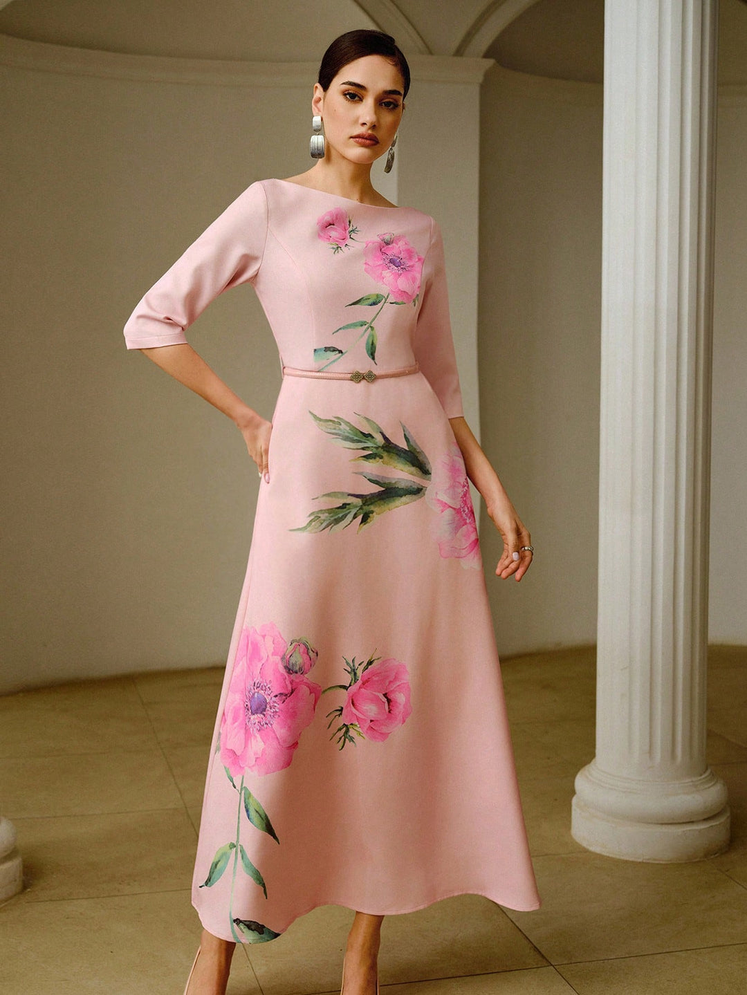 Rochie maxi SHEIN, roz
