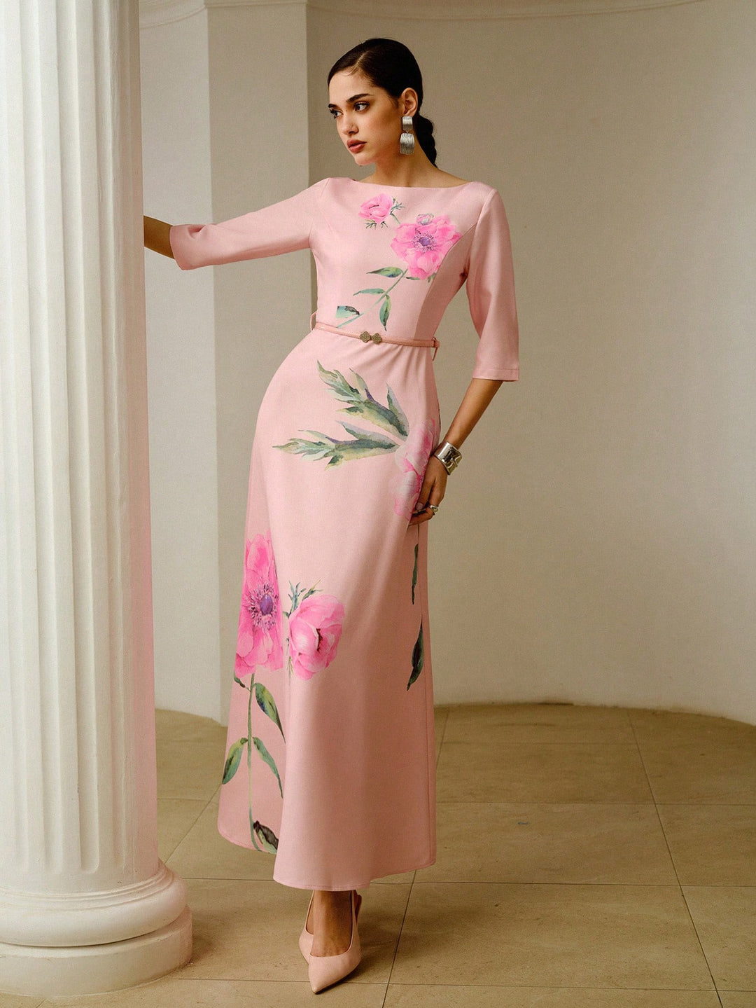 Rochie maxi SHEIN, roz