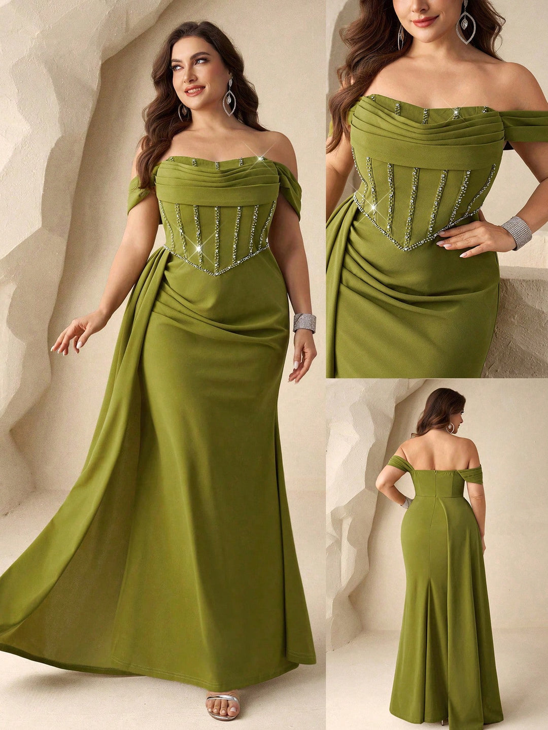 Rochie de ocazie SHEIN, verde