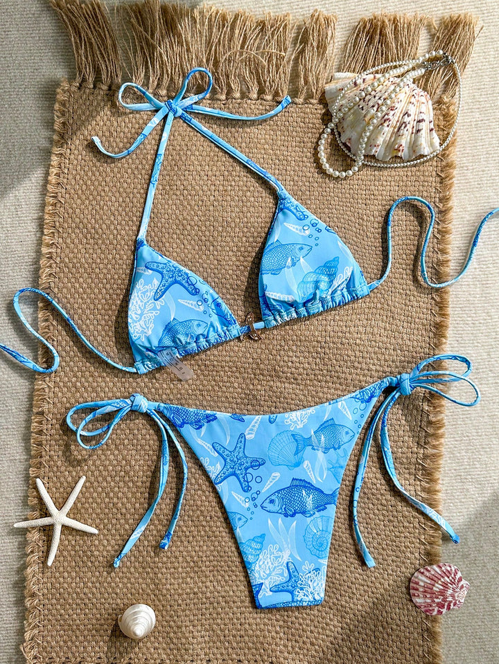 Set bikini SHEIN, albastru