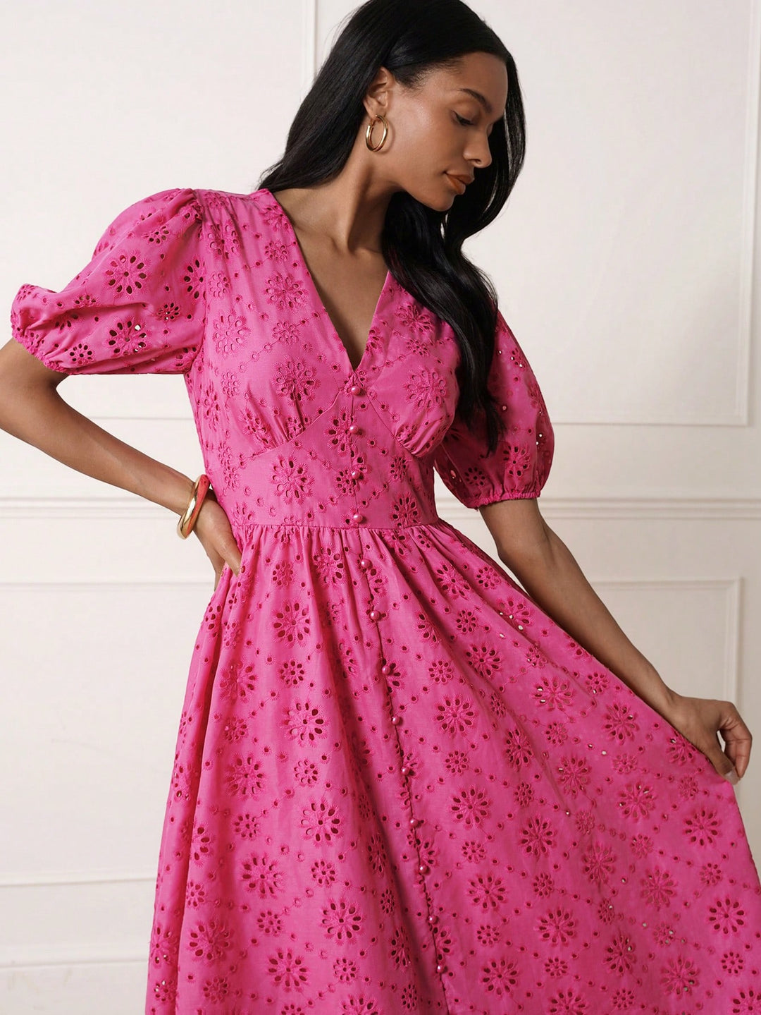 Rochie midi SHEIN, roz