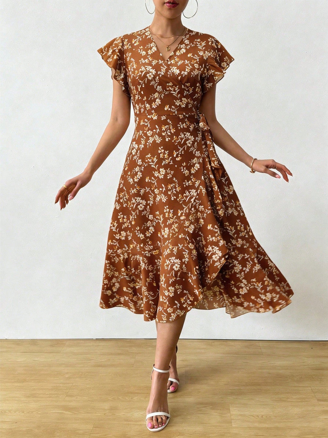 Rochie maxi SHEIN, maro