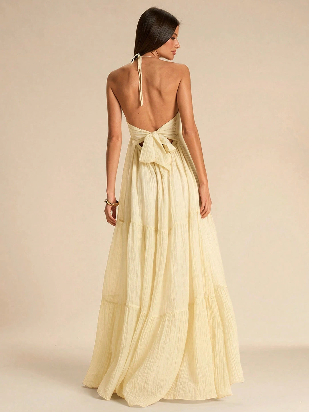 Rochie maxi SHEIN, bej