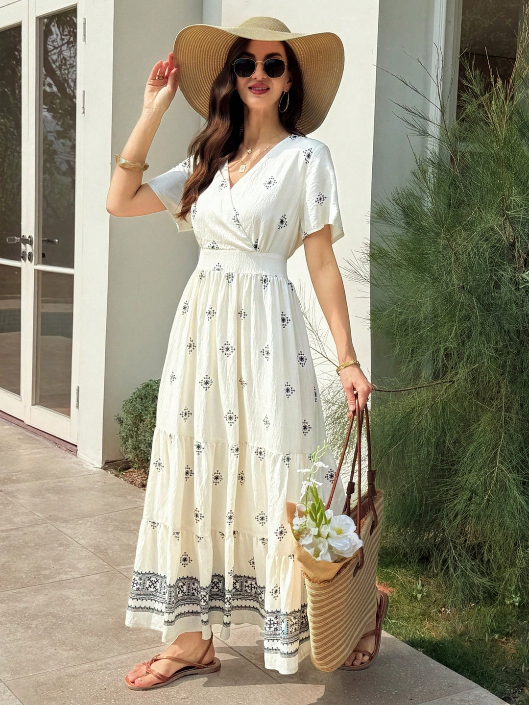 Rochie maxi SHEIN, bej