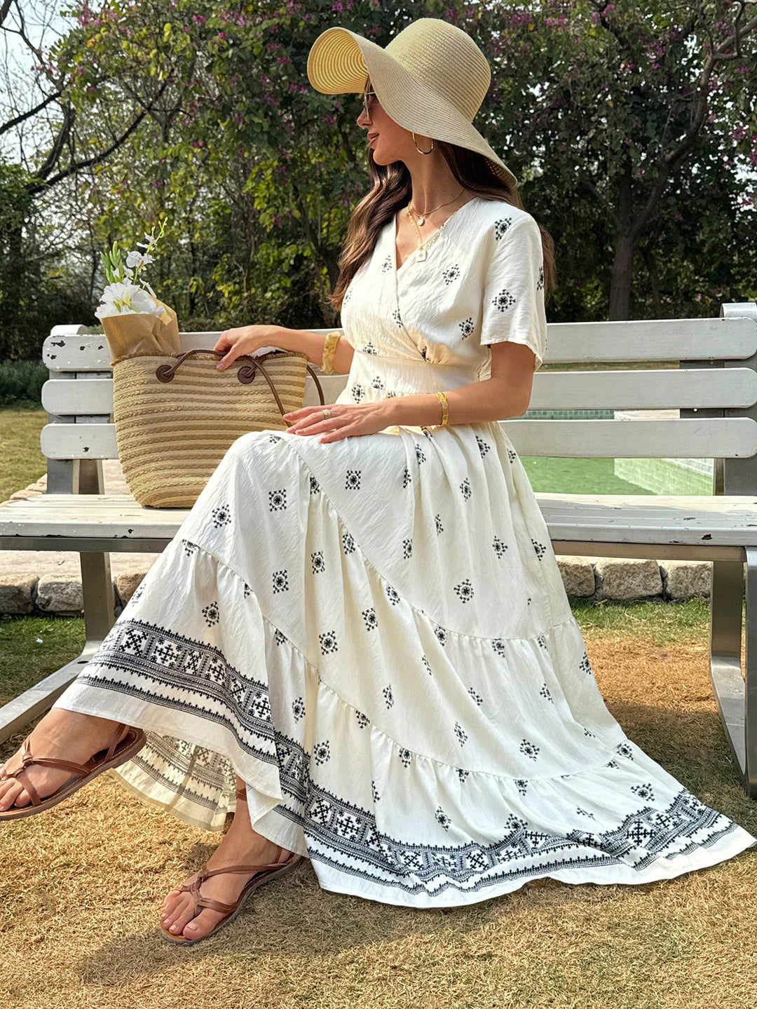 Rochie maxi SHEIN, bej