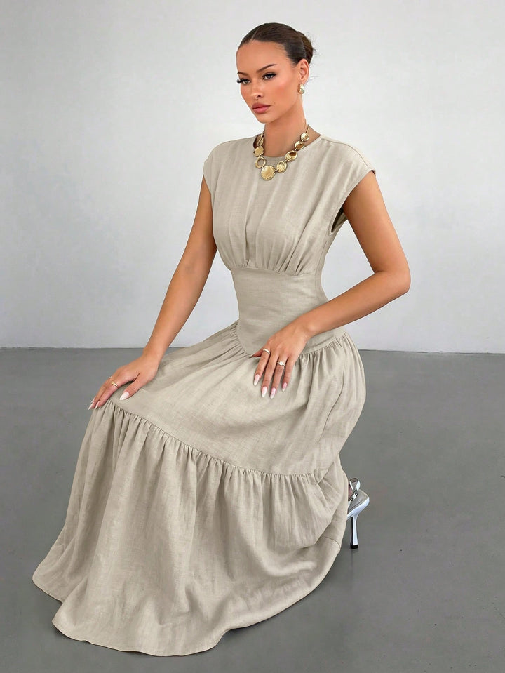 Rochie maxi SHEIN, bej