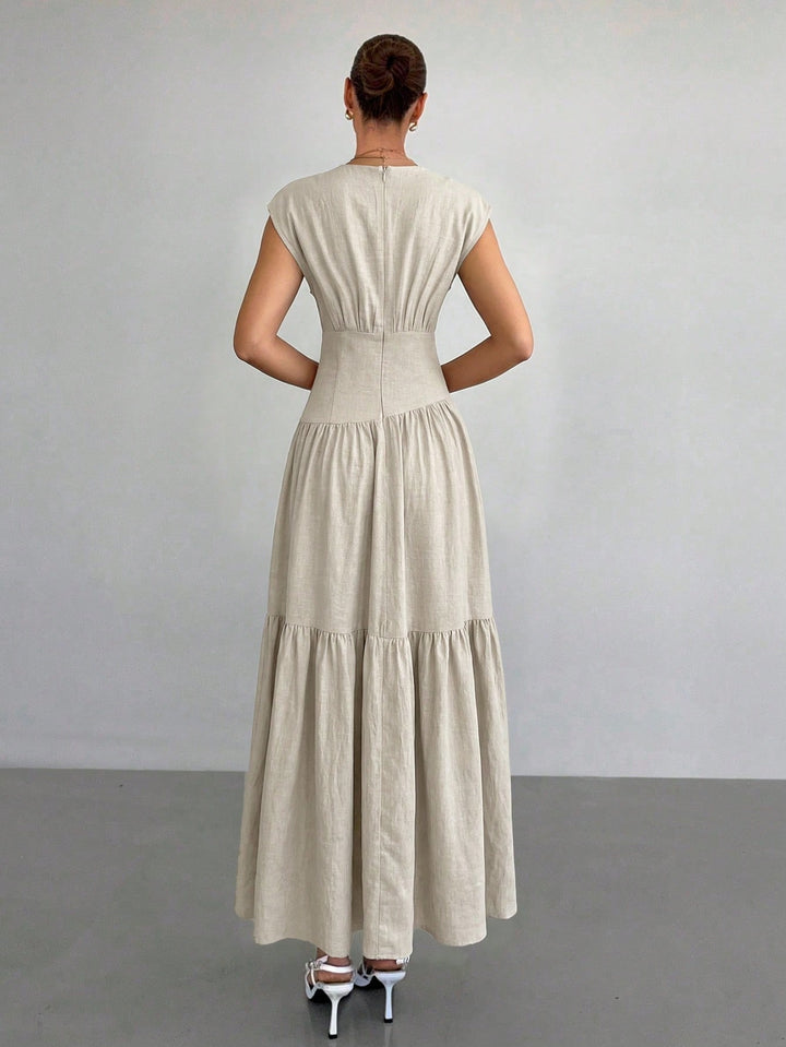 Rochie maxi SHEIN, bej