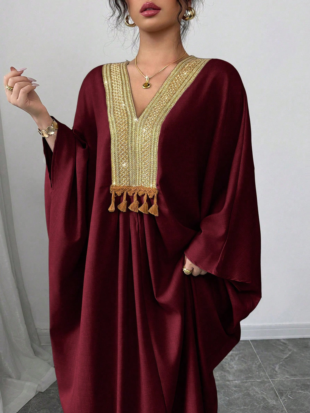 Rochie maxi SHEIN, vișiniu