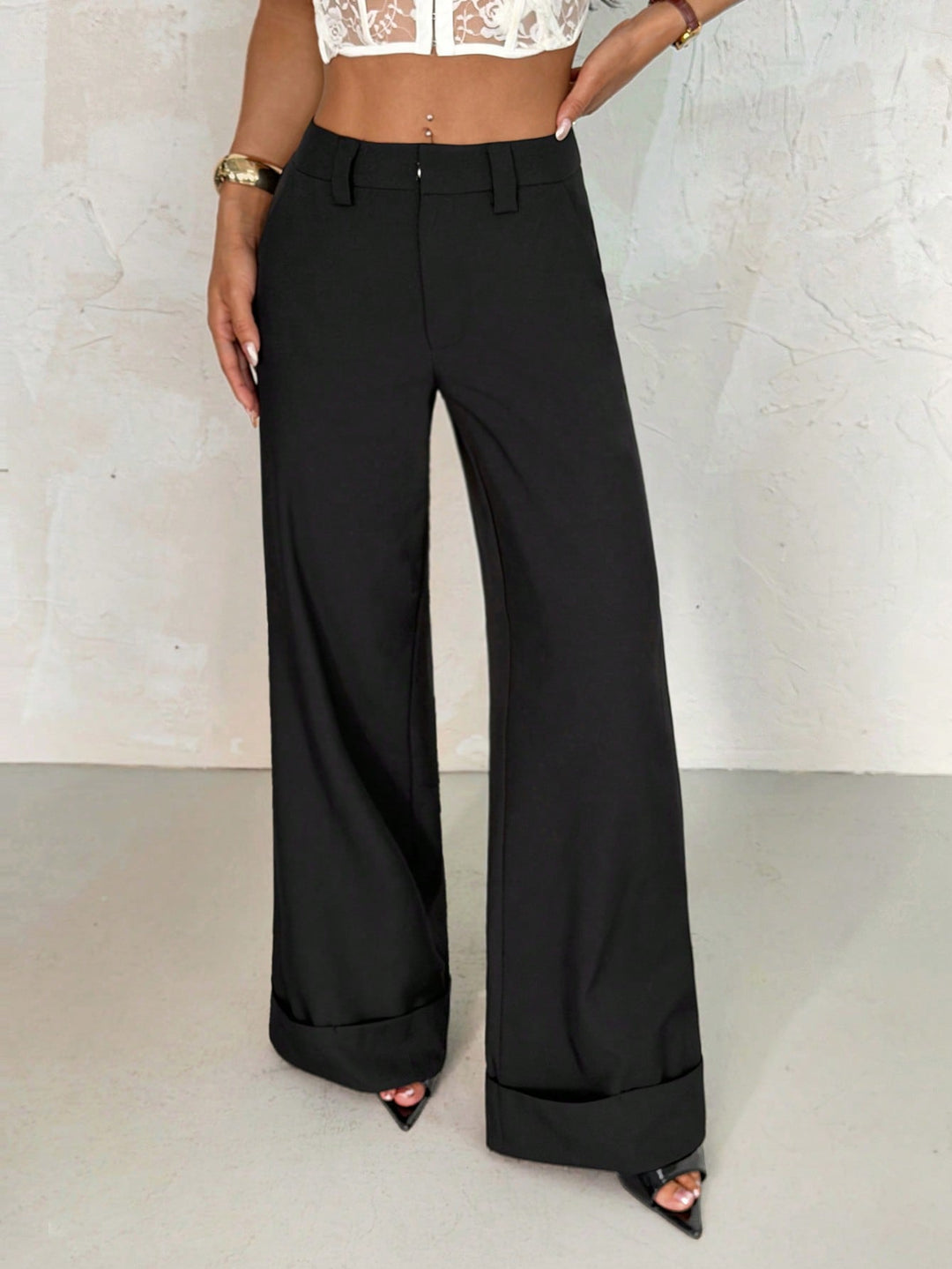 Pantaloni SHEIN, negru