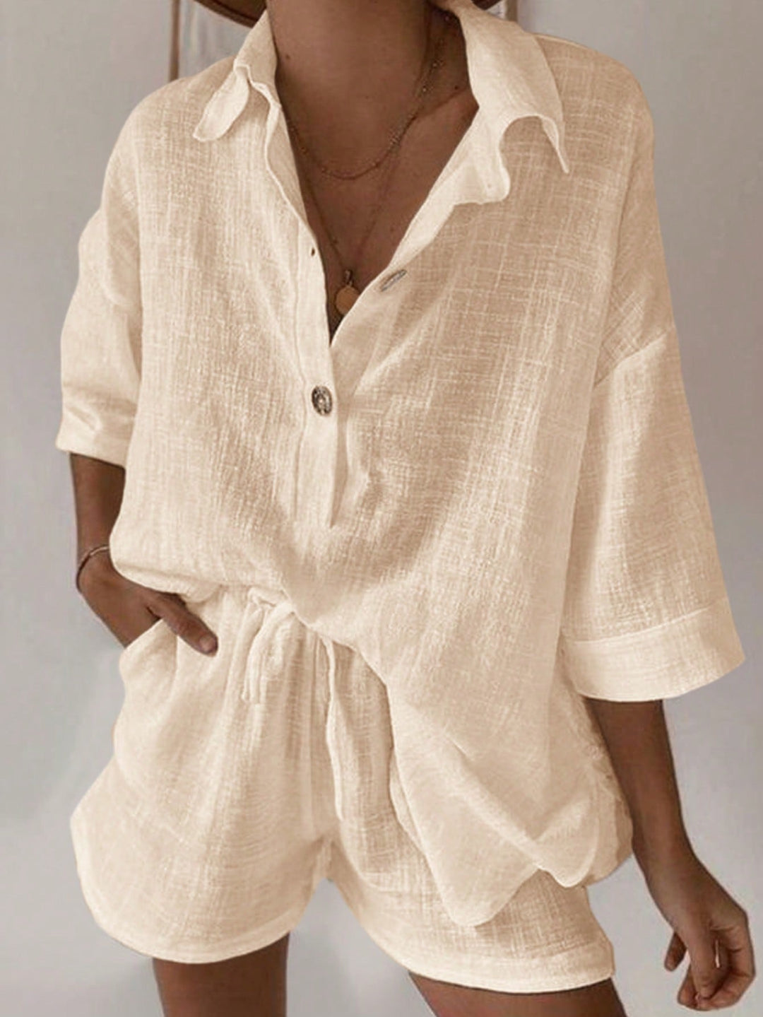 SHEIN jumpsuit, bézs