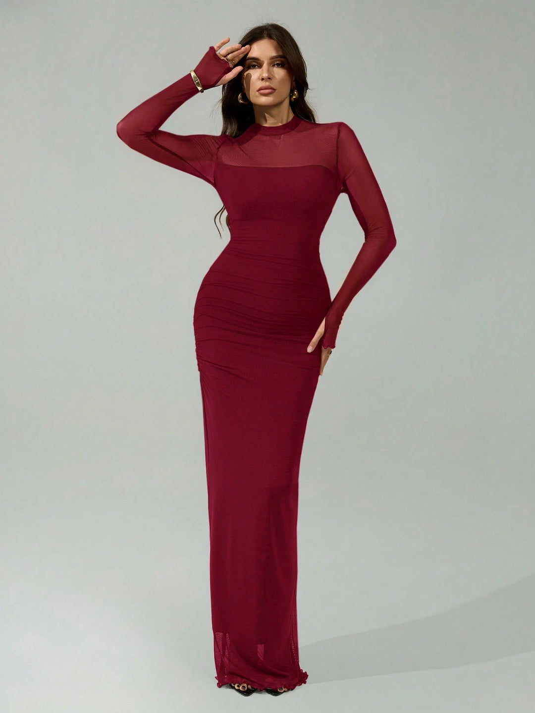 Rochie maxi SHEIN, vișiniu