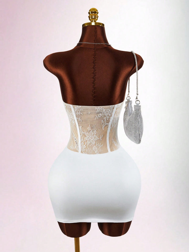 Rochie mini SHEIN, alb