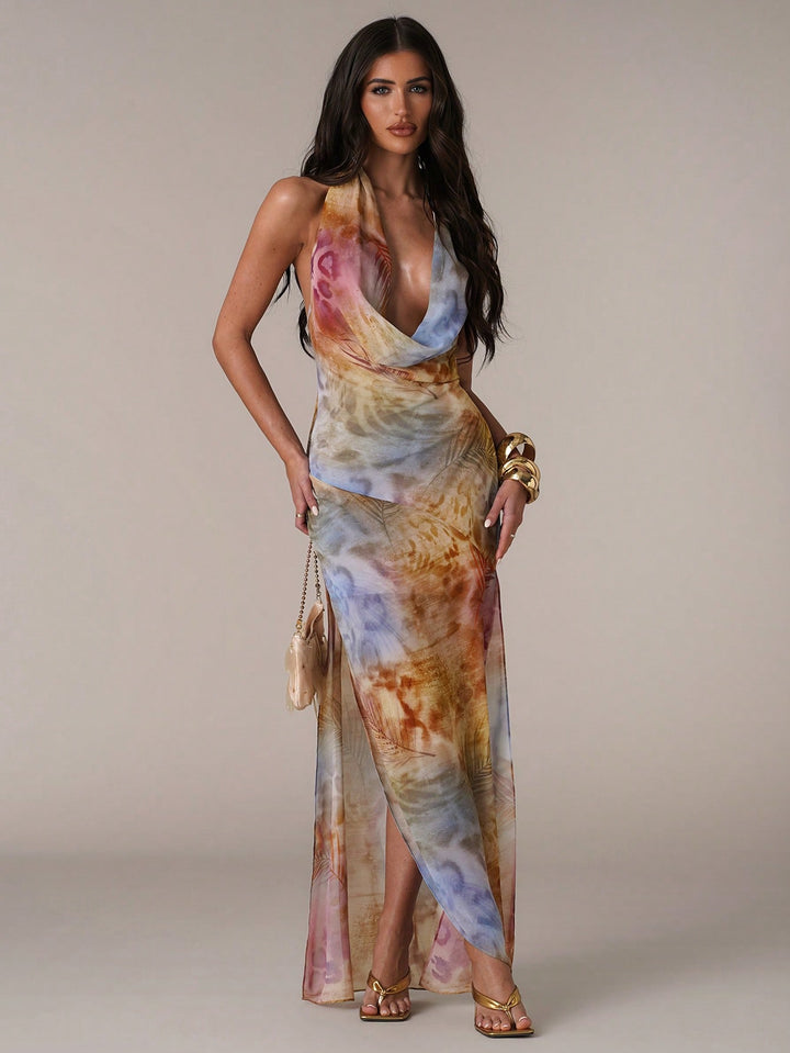 Rochie maxi SHEIN, maro