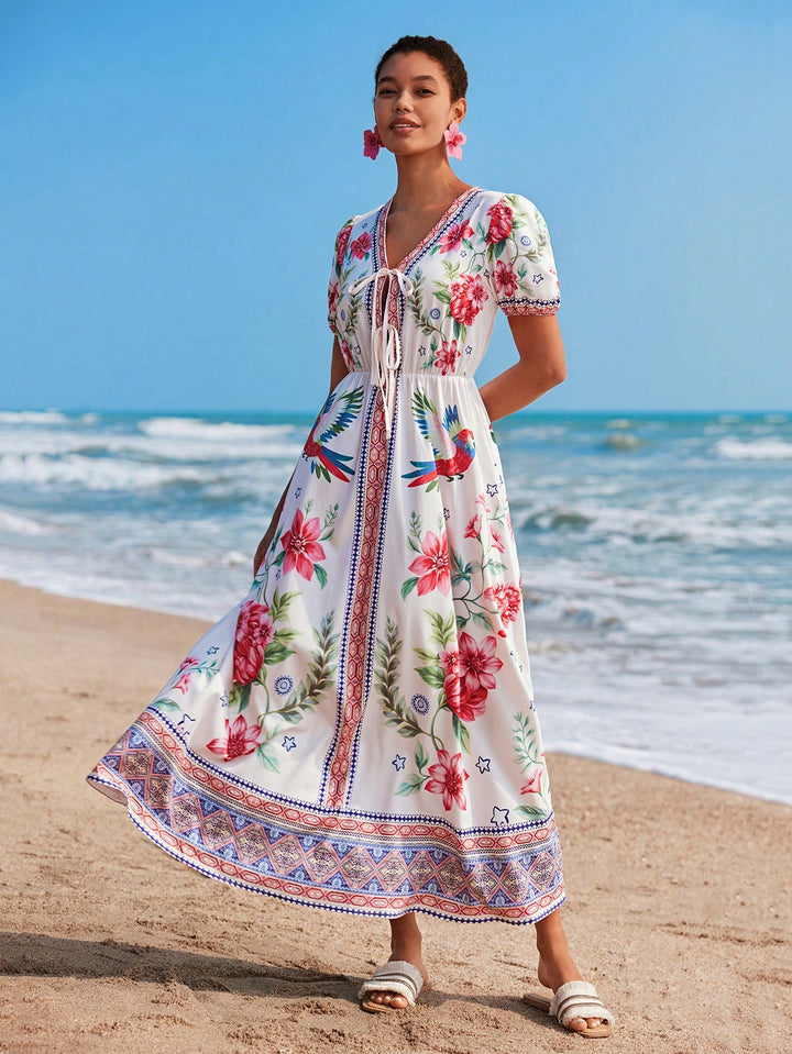 Rochie maxi SHEIN, mix culori