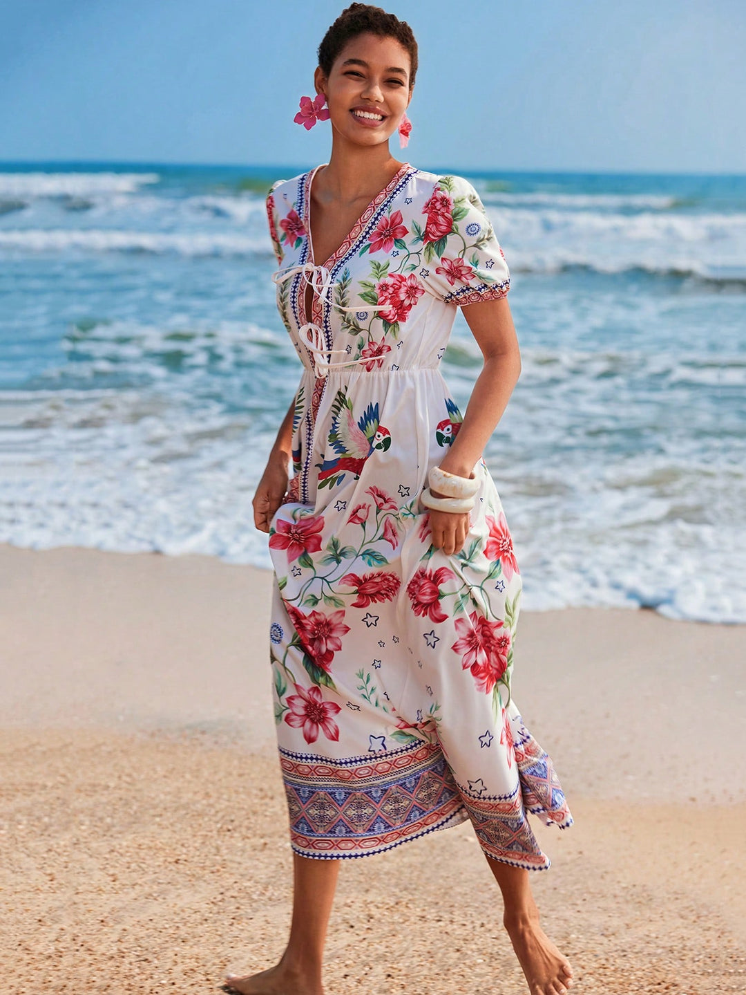 Rochie maxi SHEIN, mix culori
