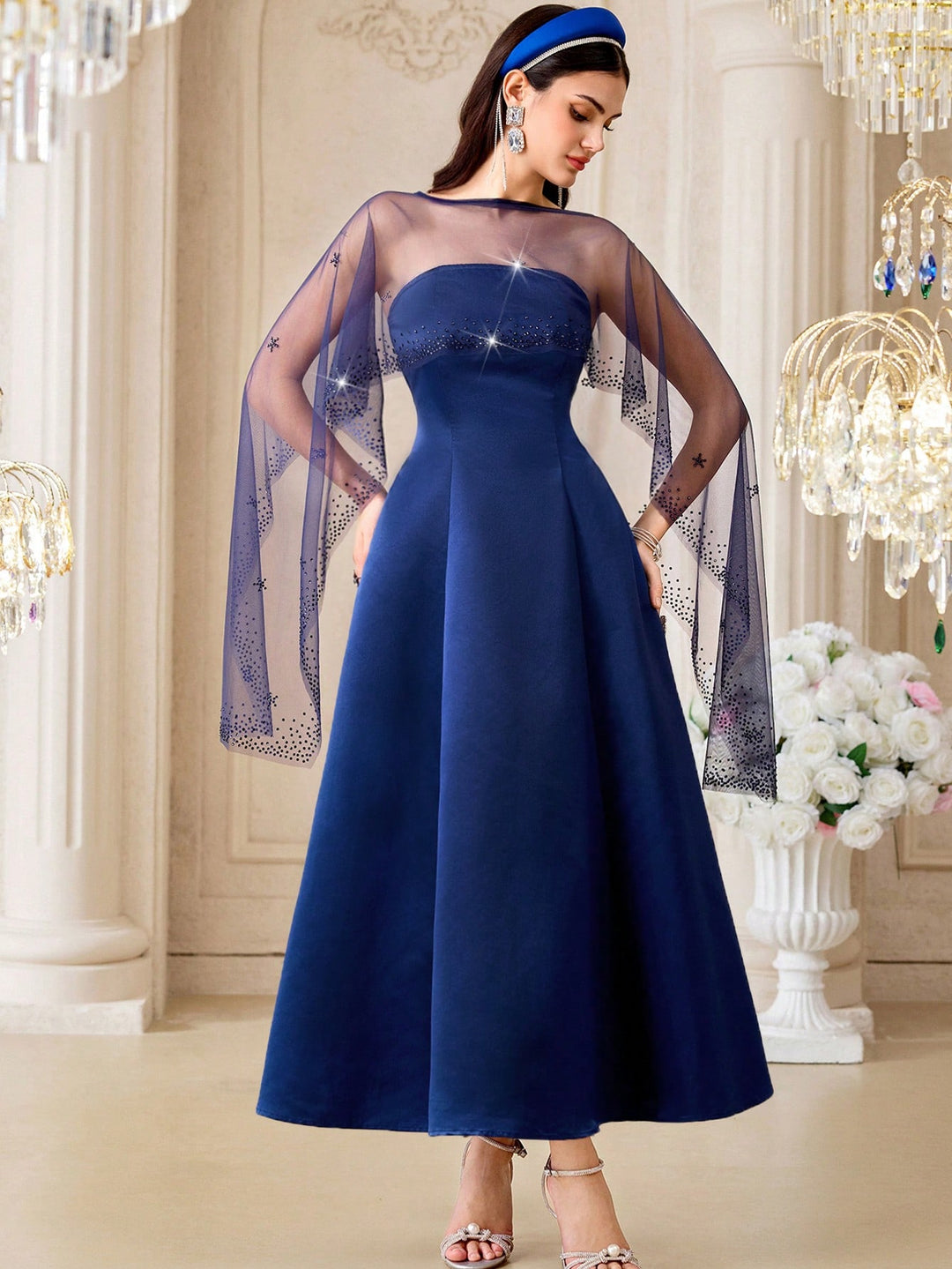 Rochie maxi SHEIN, albastru