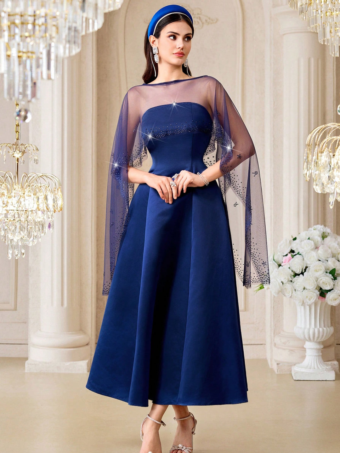 Rochie maxi SHEIN, albastru