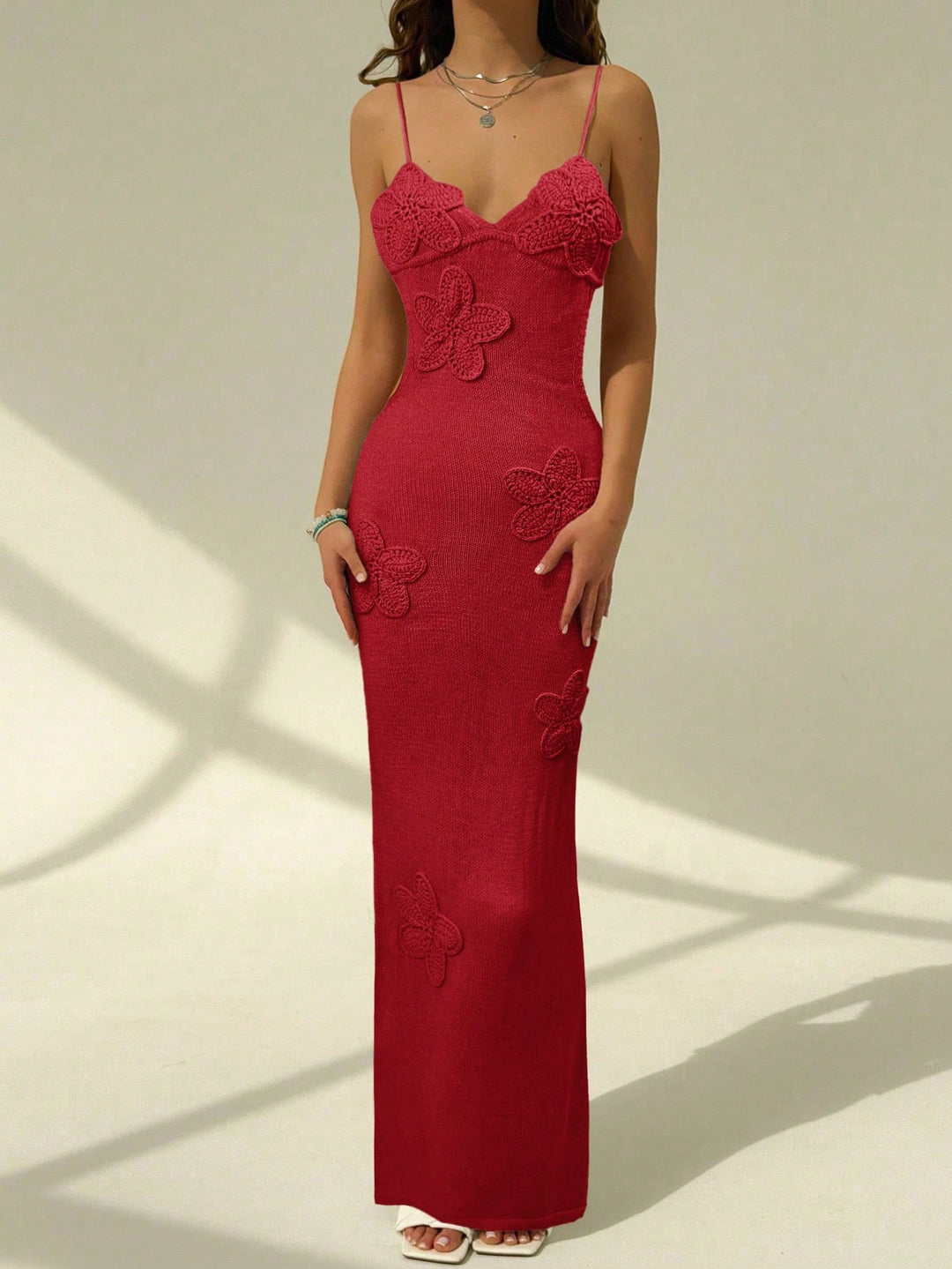 Rochie maxi SHEIN, vișiniu