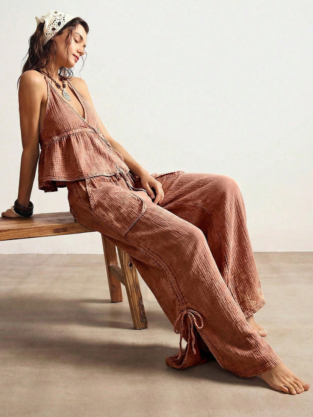Pantaloni SHEIN, roz