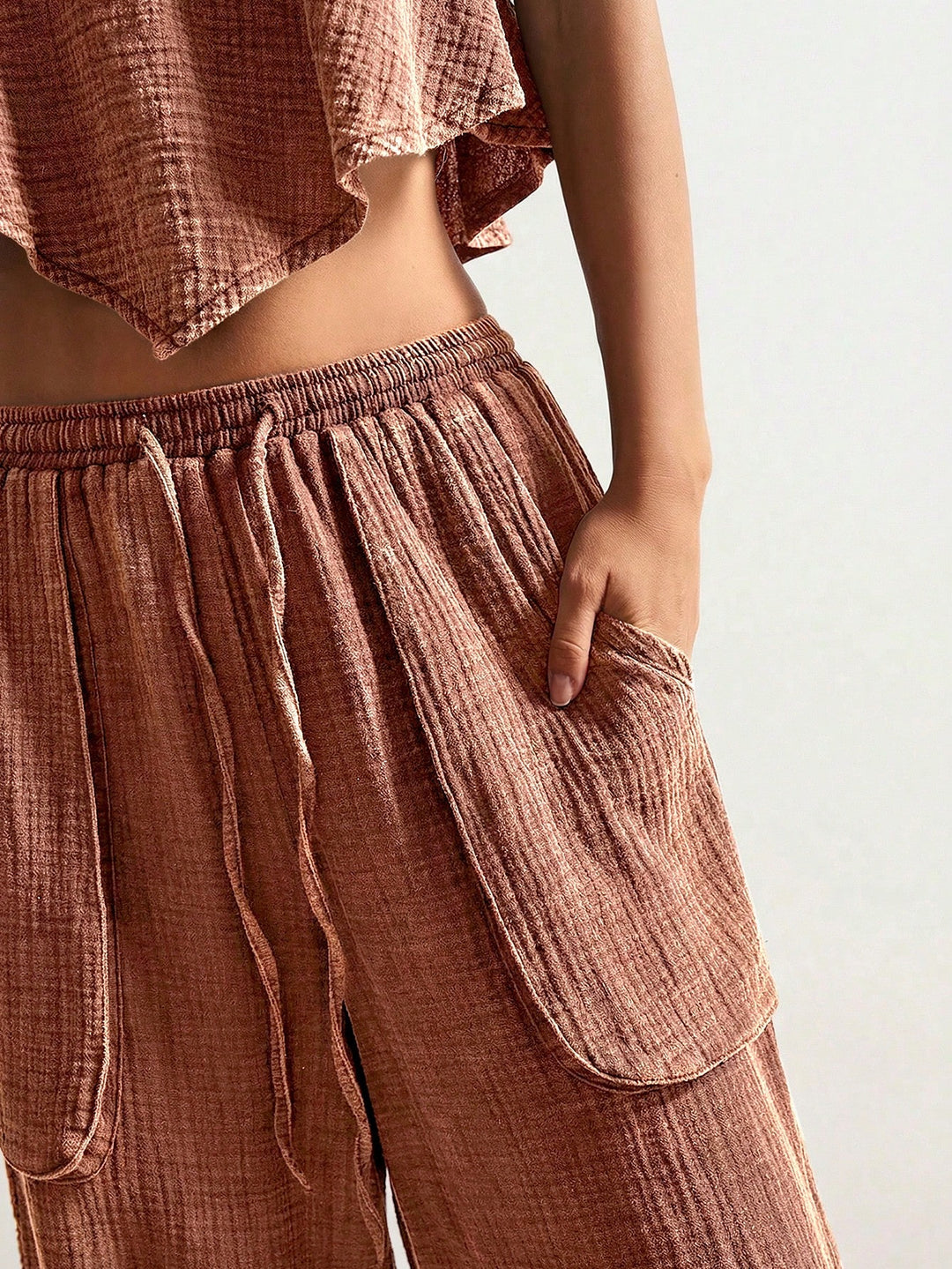 Pantaloni SHEIN, roz