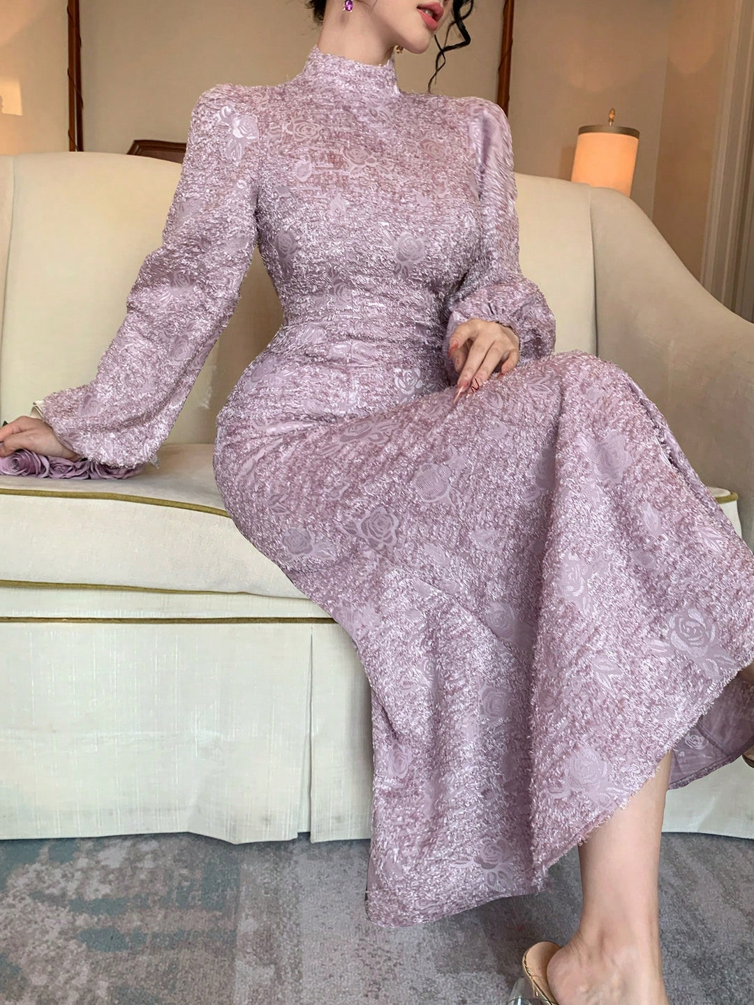 Rochie midi SHEIN, roz