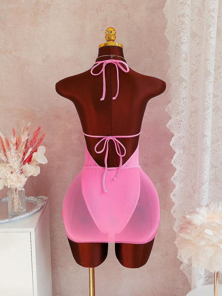Set costum de baie SHEIN, roz