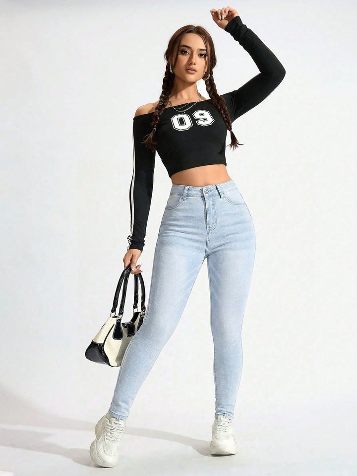 Jeans SHEIN, albastru
