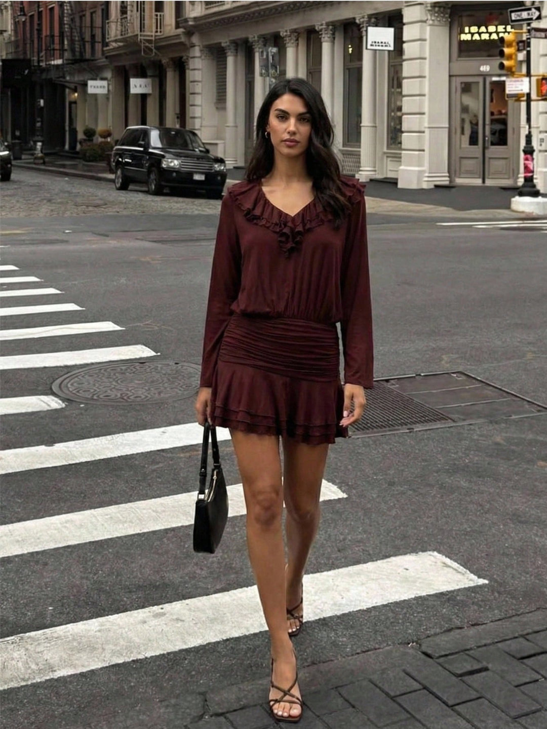 Rochie scurtă SHEIN, vișiniu