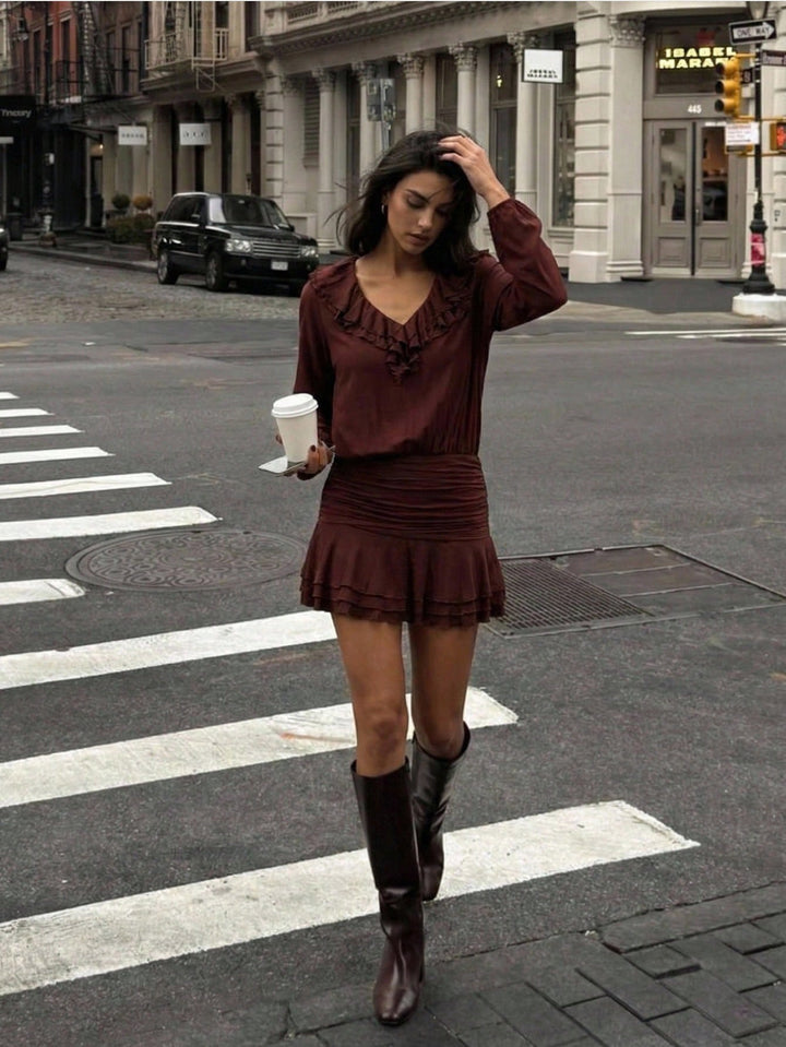 Rochie scurtă SHEIN, vișiniu