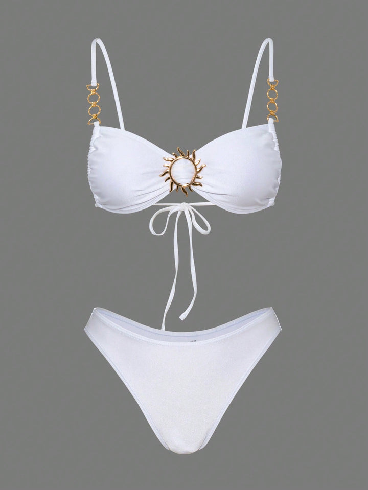 Set bikini SHEIN, alb