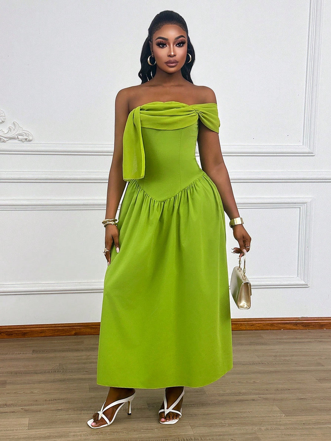 Rochie midi SHEIN, verde