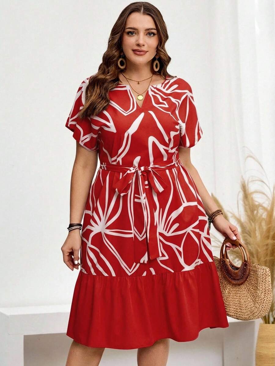 Rochie midi SHIN, mix culori