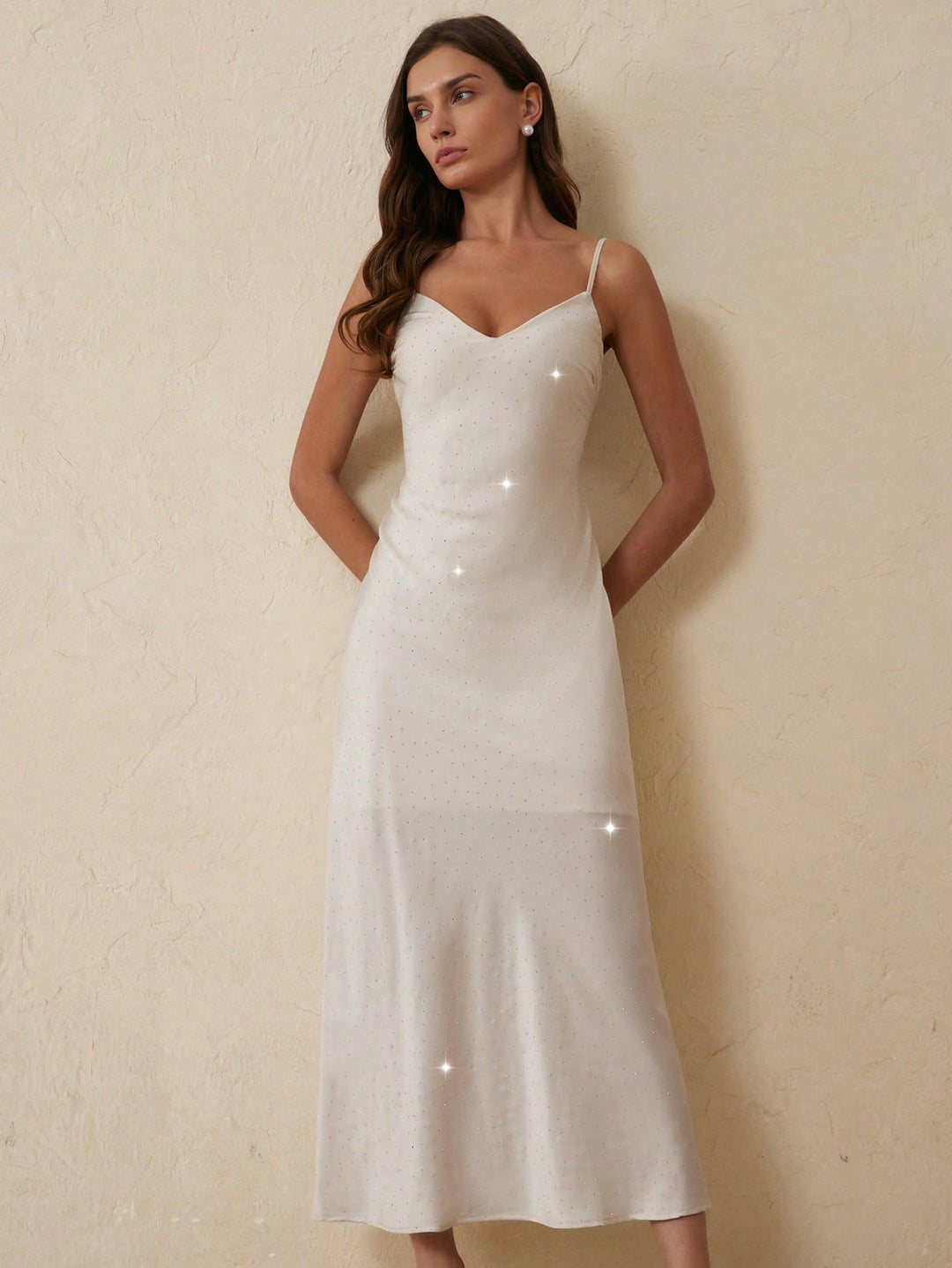 Rochie maxi SHEIN, alb