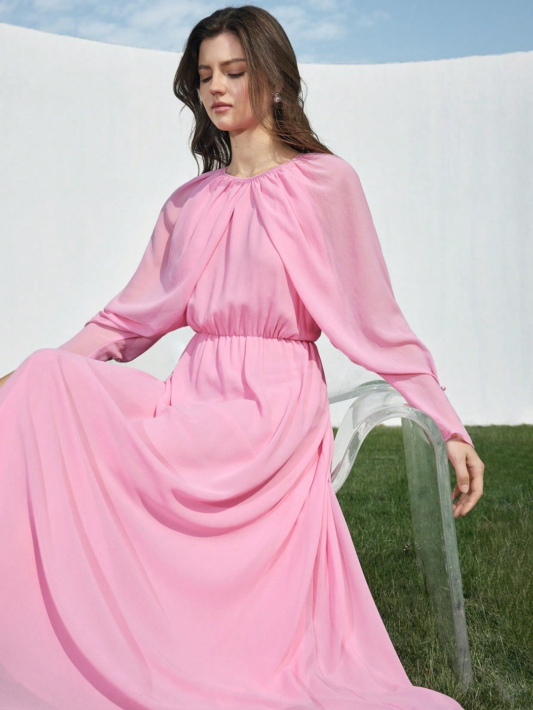 Rochie maxi SHEIN, roz