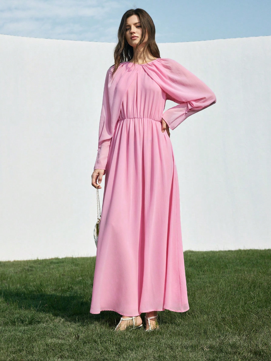 Rochie maxi SHEIN, roz