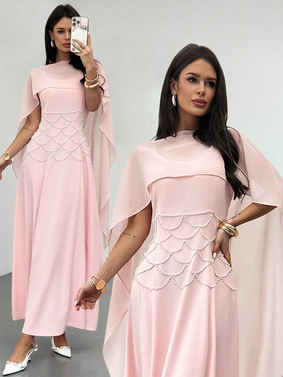 Rochie maxi SHEIN, roz