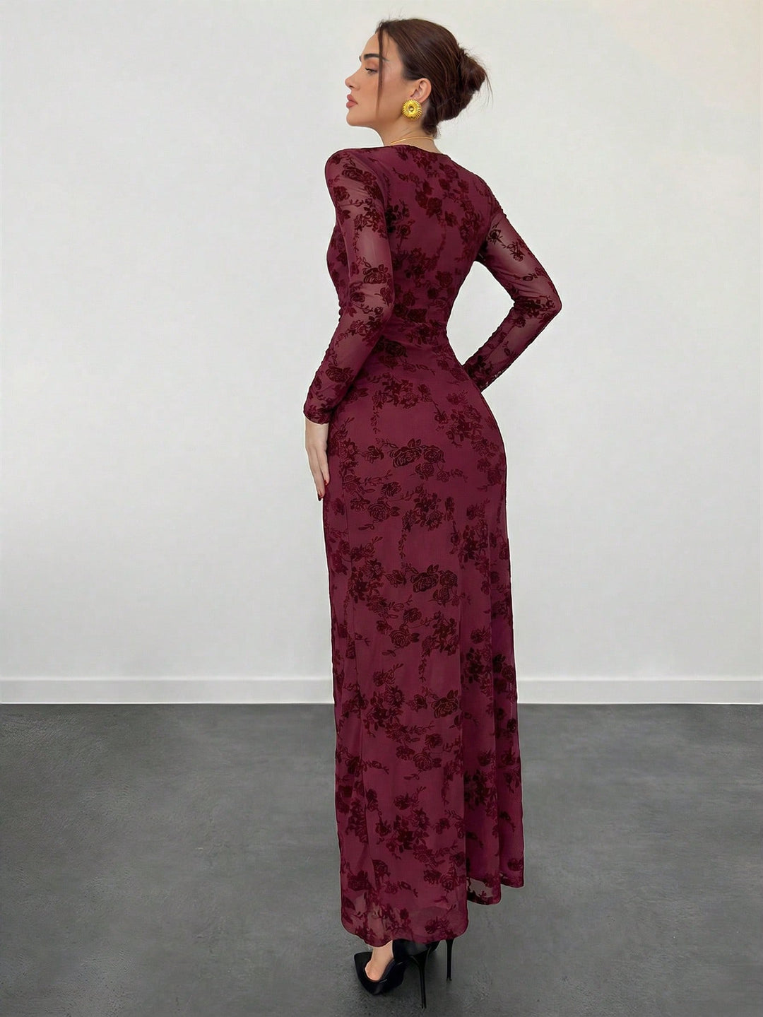 Rochie maxi SHEIN, vișiniu
