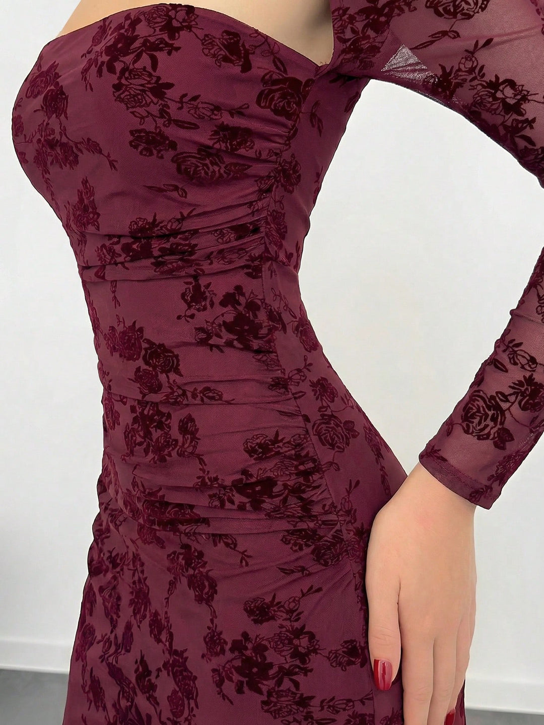Rochie maxi SHEIN, vișiniu