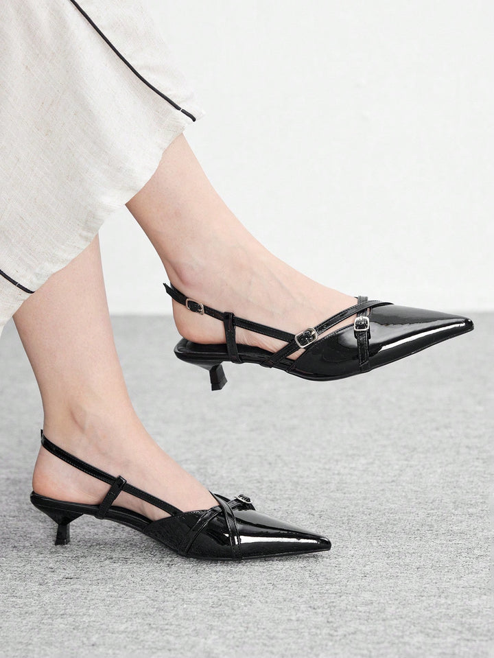 Pantofi cu toc SHEIN, negru