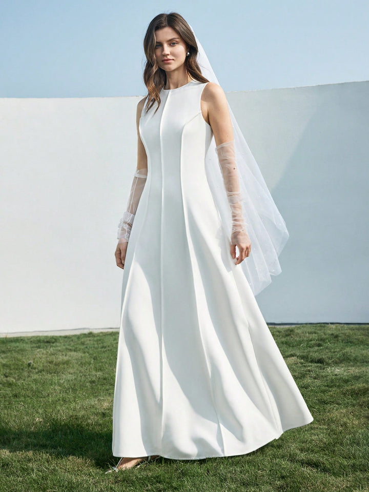 Rochie maxi SHEIN, alb