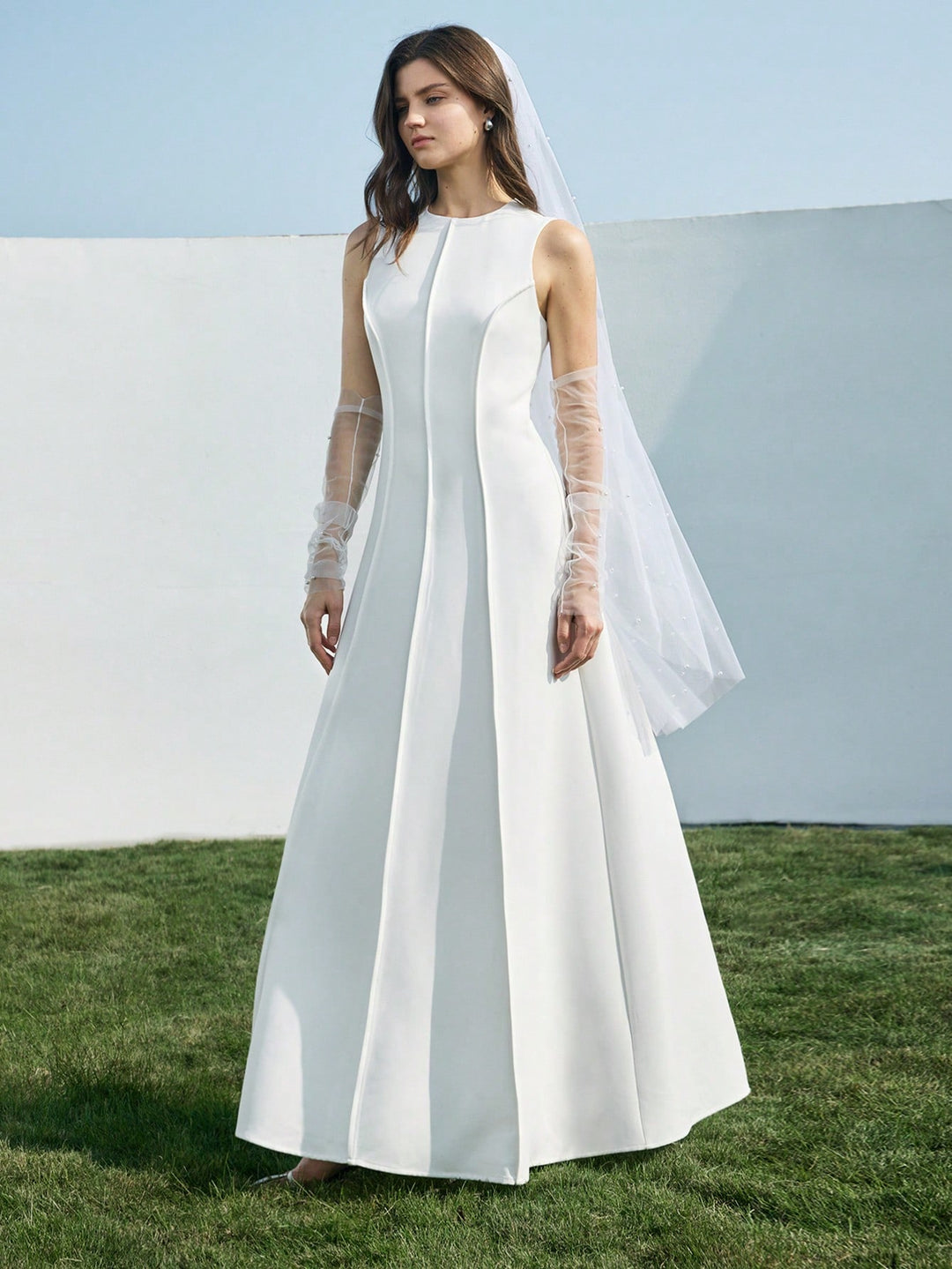 Rochie maxi SHEIN, alb