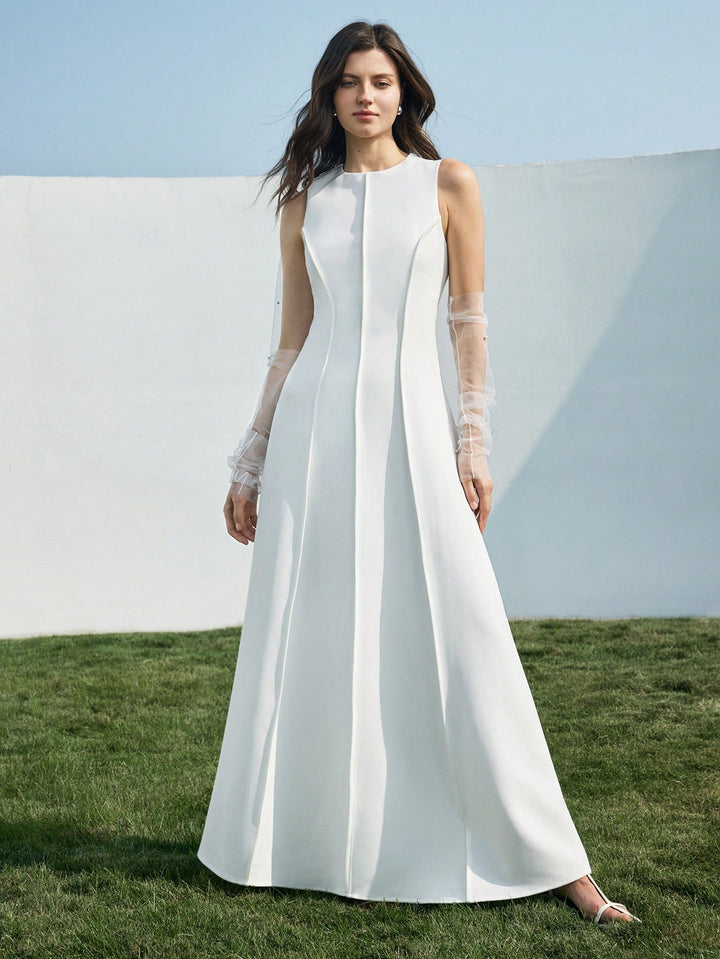 Rochie maxi SHEIN, alb