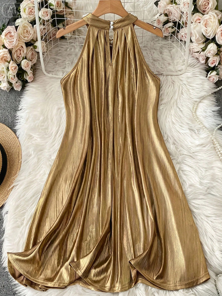 Rochie scurtă SHEIN, auriu