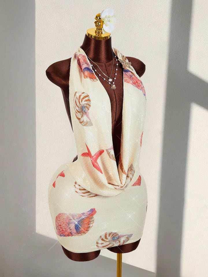 Rochie mini SHEIN, bej